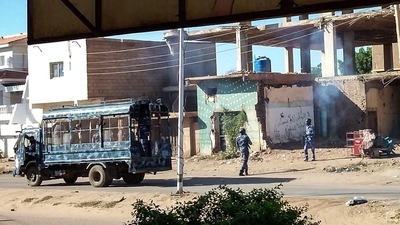 Members of the Sudanese military are pictured in the capital Khartoum's Bahri neighbourhood, during confrontations with anti-coup protesters, on November 18, 2021. (AFP) Members of the Sudanese military are pictured in the capital Khartoum's Bahri neighbourhood, during confrontations with anti-coup protesters, on November 18, 2021. (AFP)