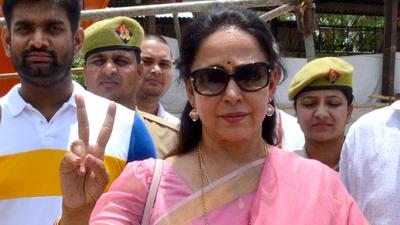 Hema Malini is an actor, writer, director, producer, dancer and politician. She made her acting debut in 1963 with a Tamil film. (ANI PHOTO.)