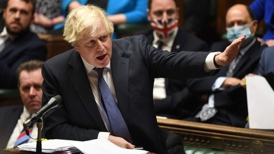 Britain's Prime Minister Boris Johnson warned that the “cost of miscalculation” would be enormous. (AFP)