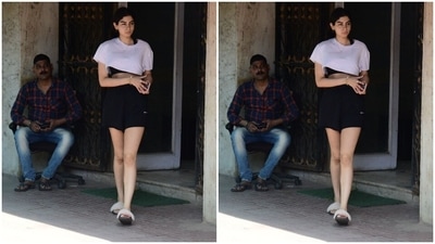 Khushi blended simplicity and comfort aptly in a stylish athleisure. (HT Photos/Varinder Chawla)