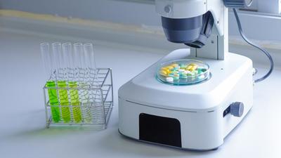 Microscope and drug experiment for antiviral, antibacterial, probiotic in scientific laboratory (Getty Images/iStockphoto) Microscope and drug experiment for antiviral, antibacterial, probiotic in scientific laboratory (Getty Images/iStockphoto)