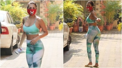 Malaika tied her locks back into a sleek low bun and flaunted her makeup-free skin. The star's gym wardrobe has plenty of statement pieces, but these abstract printed separates definitely make it to the top of the list. What do you think? (HT Photo/Varinder Chawla) Malaika tied her locks back into a sleek low bun and flaunted her makeup-free skin. The star's gym wardrobe has plenty of statement pieces, but these abstract printed separates definitely make it to the top of the list. What do you think? (HT Photo/Varinder Chawla)