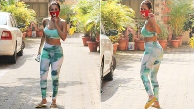 Bold graphic prints or one-shoulder sports bras or leggings with cut-outs, Malaika always manages to create standout looks each time she is at her yoga studio in Mumbai. Her closet has the right measure of basics and fun pieces. A combination that never fails. (HT Photo/Varinder Chawla) Bold graphic prints or one-shoulder sports bras or leggings with cut-outs, Malaika always manages to create standout looks each time she is at her yoga studio in Mumbai. Her closet has the right measure of basics and fun pieces. A combination that never fails. (HT Photo/Varinder Chawla)