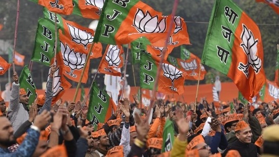 The BJP is also focusing on winning the MLC elections for 25 seats on December 10 and two seats in June next year. T(Burhaan Kinu/HT Photo) The BJP is also focusing on winning the MLC elections for 25 seats on December 10 and two seats in June next year. T(Burhaan Kinu/HT Photo)