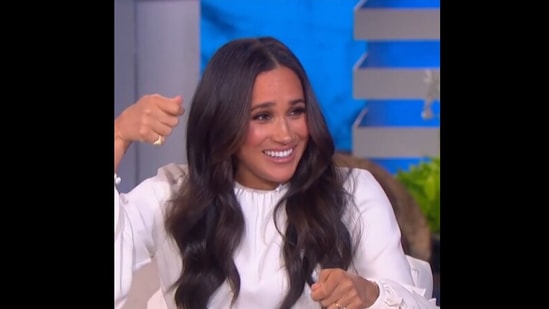 Meghan Markle laughs about her old car that she drove during her audition days.&nbsp;(instagram/@theellenshow)