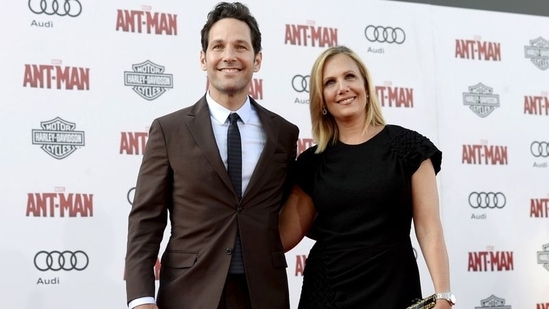 Paul Rudd with his wife Julie Yaeger.(REUTERS)
