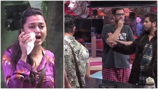 Tejasswi Prakash, Pratik Sehajpal, Rajiv Adatia and Nishant Bhat in Bigg Boss 15.