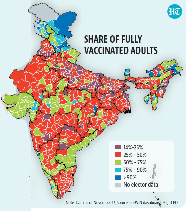 Share of fully vaccinated adults