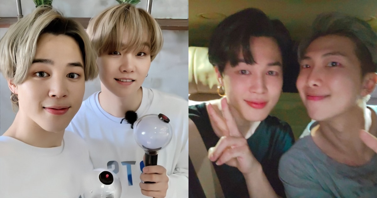 BTS members Jimin, Suga and RM. BTS members Jimin, Suga and RM.