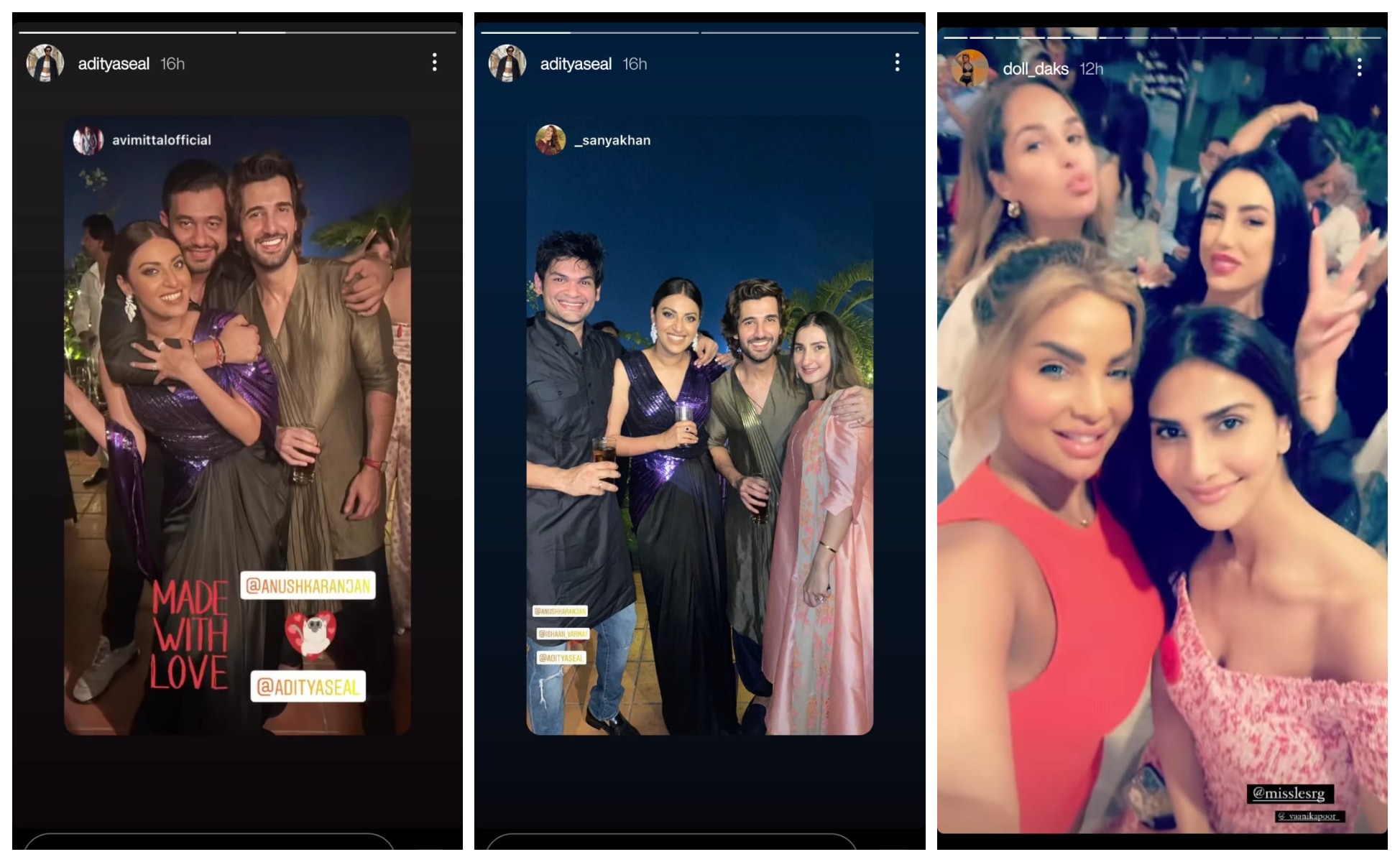 Anushka Ranjan and Aditya Seal celebrated with their close friends. Anushka Ranjan and Aditya Seal celebrated with their close friends.