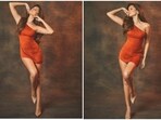 Tara Sutaria turned 26 today and on the occasion, she treated her fans with stunning photos of herself in a short asymmetrical orange one-shoulder dress.(Instagram/@tarasutaria)