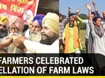 HOW FARMERS CELEBRATED CANCELLATION OF FARM LAWS