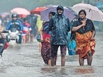 Tamil Nadu too has witnessed heavy rainfall in the last few days. The depression is now moving northwards, which is expected to dump heavy rain in Andhra Pradesh.(Representative Photo/AFP) Tamil Nadu too has witnessed heavy rainfall in the last few days. The depression is now moving northwards, which is expected to dump heavy rain in Andhra Pradesh.(Representative Photo/AFP)