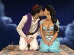 Pete Davidson and Kim Kardashian kiss each other during a skit on Saturday Night Live.(NBC) Pete Davidson and Kim Kardashian kiss each other during a skit on Saturday Night Live.(NBC)