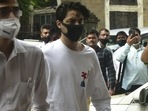 Aryan Khan at the NCB office. Aryan Khan at the NCB office.