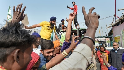 In his speech, PM Modi urged the protesters to return home and said the constitutional process to repeal the laws will begin in December when Parliament sits for the winter session. (PTI) In his speech, PM Modi urged the protesters to return home and said the constitutional process to repeal the laws will begin in December when Parliament sits for the winter session. (PTI)