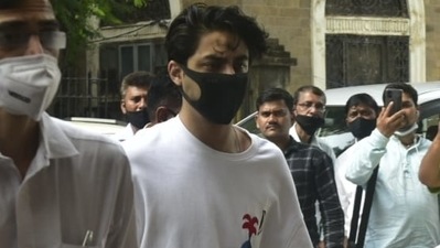 Aryan Khan at the NCB office. Aryan Khan at the NCB office.