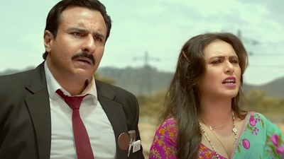 Bunty Aur Babli 2 movie review: Saif Ali Khan and Rani Mukerji in a still from the movie. Bunty Aur Babli 2 movie review: Saif Ali Khan and Rani Mukerji in a still from the movie.