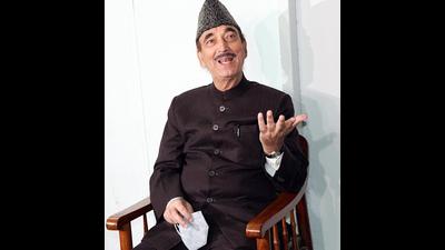 Senior Congress leader Ghulam Nabi Azad addresses a press conference at his residence in Jammu on Friday. (ANI Photo) Senior Congress leader Ghulam Nabi Azad addresses a press conference at his residence in Jammu on Friday. (ANI Photo)