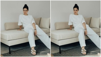 In an all-white ensemble – white tee shirt and a white pair of trousers – Gabriella looked summer-ready. (Instagram/@gabriellademetriades) In an all-white ensemble – white tee shirt and a white pair of trousers – Gabriella looked summer-ready. (Instagram/@gabriellademetriades)