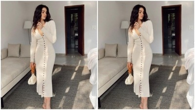 For a day out in the sun, Gabriella decked up in a white body-hugging long dress. (Instagram/@gabriellademetriades) For a day out in the sun, Gabriella decked up in a white body-hugging long dress. (Instagram/@gabriellademetriades)