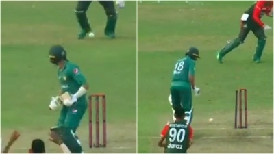 Shoaib Malik's run-out against Bangladesh. (Twitter) Shoaib Malik's run-out against Bangladesh. (Twitter)