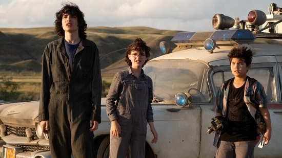 Ghostbusters Afterlife movie review: Finn Wolfhard and others in a still from the movie.