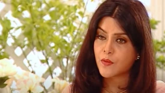 Zeenat Aman in a still from her interview with Simi Garewal in 1999. &nbsp;