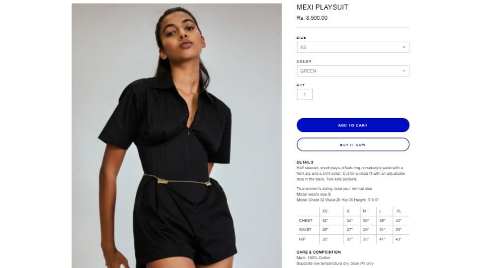 The black playsuit.&nbsp;(politesocietyshop.com)