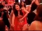 Glimpse of Alia Bhatt dancing at Anushka Ranjan’s sangeet. Glimpse of Alia Bhatt dancing at Anushka Ranjan’s sangeet.