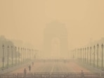 A view of India Gate blanketed in heavy haze in New Delhi on October 26. (Amal KS / HT Photo) A view of India Gate blanketed in heavy haze in New Delhi on October 26. (Amal KS / HT Photo)