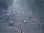 Vehicles move amid heavy haze near Supreme Court at Tilak Marg in New Delhi. (Arvind Yadav / HT Photo) Vehicles move amid heavy haze near Supreme Court at Tilak Marg in New Delhi. (Arvind Yadav / HT Photo)