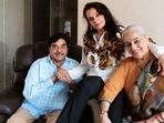 Mumtaz with Shatrughan Sinha and his wife Poonam Sinha. Mumtaz with Shatrughan Sinha and his wife Poonam Sinha.