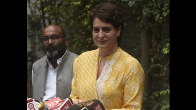 Priyanka has urged PM Modi not to share dais with union minister of state for home if his intentions were clear towards farmers (Deepa Gupta/HT FIle) Priyanka has urged PM Modi not to share dais with union minister of state for home if his intentions were clear towards farmers (Deepa Gupta/HT FIle)