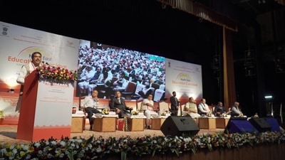 Assam: Union education minister Dharmendra Pradhan on Saturday inaugurated the North-East Education Conclave 2021 in Guwahati.&nbsp; (Photo via @dpradhanbjp on Twitter)