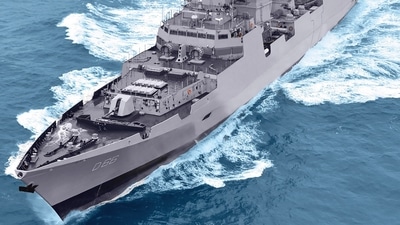 The Indian Navy said INS Visakhapatnam, the first stealth guided-missile destroyer ship, will be commissioned in Mumbai. (PTI Photo) The Indian Navy said INS Visakhapatnam, the first stealth guided-missile destroyer ship, will be commissioned in Mumbai. (PTI Photo)