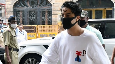 Aryan Khan, son of Bollywood actor Shah Rukh Khan, at the Narcotics Control Bureau's (NCB) office for his weekly attendance. Aryan Khan, son of Bollywood actor Shah Rukh Khan, at the Narcotics Control Bureau's (NCB) office for his weekly attendance.