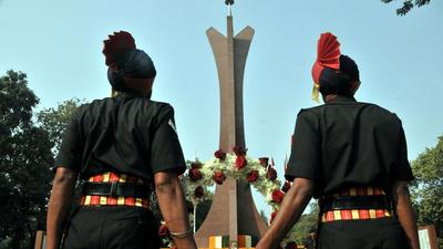 National War Memorial at Southern Command in Pune. Southern Command on Saturday launched a military exercise in Rajasthan and Gujarat. (HT FILE)