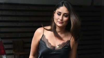 Kareena Kapoor was spotted during an ad shoot. She recently launched her pregnancy bible in which she has talked about the birth of her kids, Taimur and Jehangir. (Varinder Chawla) 