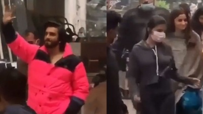 Ranveer Singh and Alia Bhatt on the sets of Rocky Aur Rani Ki Prem Kahani. Ranveer Singh and Alia Bhatt on the sets of Rocky Aur Rani Ki Prem Kahani. 