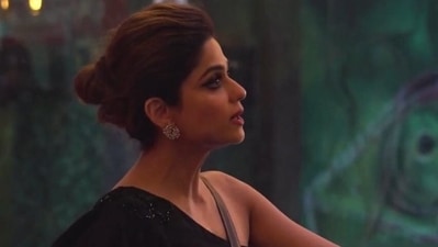 Shamita Shetty on Bigg Boss 15 Weekend Ka Vaar episode. Shamita Shetty on Bigg Boss 15 Weekend Ka Vaar episode. 