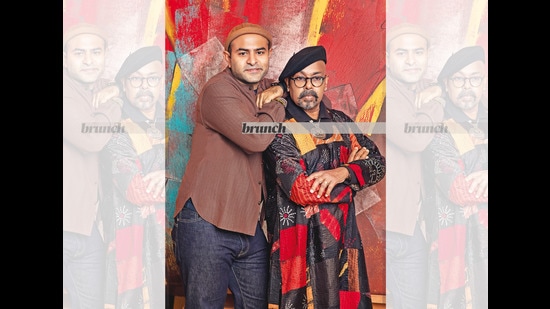 Padmashri awardee and legendary painter and sculptor Paresh Maity (right) is adamant that he never imposes anything on anybody, least of all his son and star photographer Riddhibrata (‘Rid’) Burman (left); Art direction by Amit Malik; On Paresh Maity: Kurta, designed by himself, Necklace from a street stall in Jodhpur; On Rid Burman: Jeans by Junya Watanabe for Comme des Garçons, Jacket by Itoh, Watch by IWC (Shivamm Paathak) Padmashri awardee and legendary painter and sculptor Paresh Maity (right) is adamant that he never imposes anything on anybody, least of all his son and star photographer Riddhibrata (‘Rid’) Burman (left); Art direction by Amit Malik; On Paresh Maity: Kurta, designed by himself, Necklace from a street stall in Jodhpur; On Rid Burman: Jeans by Junya Watanabe for Comme des Garçons, Jacket by Itoh, Watch by IWC (Shivamm Paathak)