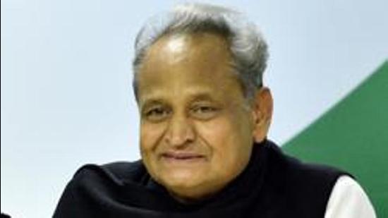 Rajasthan chief minister Ashok Gehlot convened a meeting of the Council of Ministers at his residence on Saturday and there the members were asked to tender their resignations to facilitate the cabinet reshuffle. (HT PHOTO.)