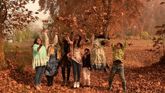 Tourists enjoy pleasant weather along an aisle of Chinar trees, at the Nishat Mughal Garden, in Srinagar (Imran Nissar, ANI Photo) Tourists enjoy pleasant weather along an aisle of Chinar trees, at the Nishat Mughal Garden, in Srinagar (Imran Nissar, ANI Photo)