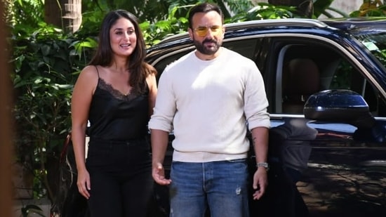 Kareena Kapoor and Saif Ali Khan posed for some couple pics after they were spotted shooting in Mumbai. (Varinder Chawla)