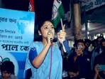 Saayoni Ghosh was detained by Tripura Police on Saturday. The BJP and TMC are going head-to-head in the upcoming civic body polls in Tripura. (Facebook/Saayoni Ghosh) Saayoni Ghosh was detained by Tripura Police on Saturday. The BJP and TMC are going head-to-head in the upcoming civic body polls in Tripura. (Facebook/Saayoni Ghosh)