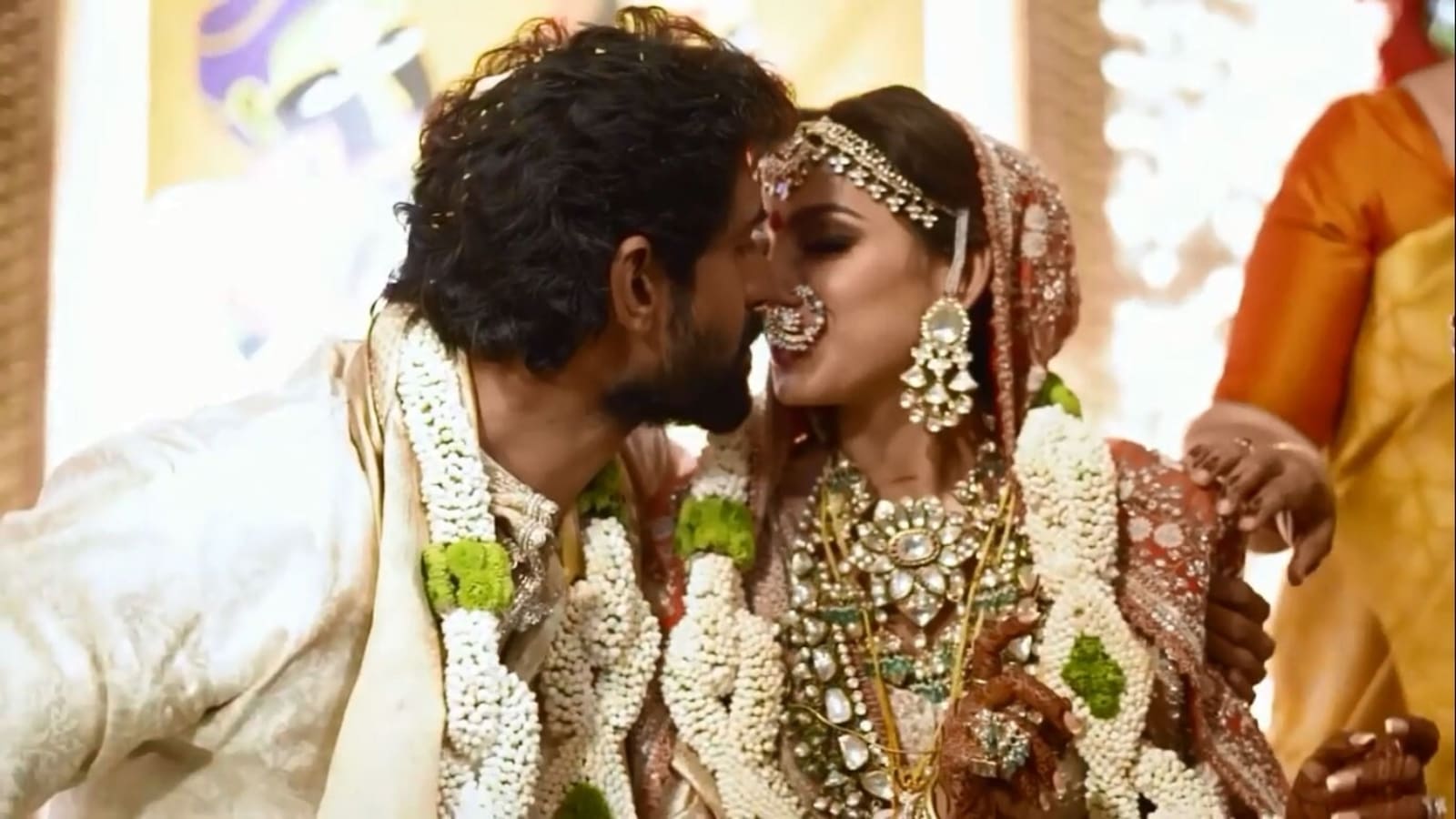 Rana Daggubati Stole A Quick Kiss As He Married Miheeka Bajaj Watch Wedding Video Shared By Her