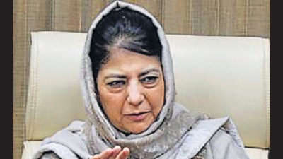 Mehbooba Mufti along with her supporters led a protest rally from her residence at Gupkar to one of the outer gates of Raj Bhawan seeking judicial probe into Hyderpora killings and apology from JK LG Manoj Sinha to the families of the slain civilians. (PTI File Photo) Mehbooba Mufti along with her supporters led a protest rally from her residence at Gupkar to one of the outer gates of Raj Bhawan seeking judicial probe into Hyderpora killings and apology from JK LG Manoj Sinha to the families of the slain civilians. (PTI File Photo)