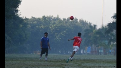In the second match of the football tournament, Chandigarh played out a 1-1 draw with J&K. (HT file)