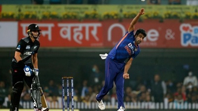 India's Ravichandran Ashwin bowls during the 2nd T20 International Match between India and New Zealand, at JSCA International Stadium Complex in Ranchi (ANI) India's Ravichandran Ashwin bowls during the 2nd T20 International Match between India and New Zealand, at JSCA International Stadium Complex in Ranchi (ANI)